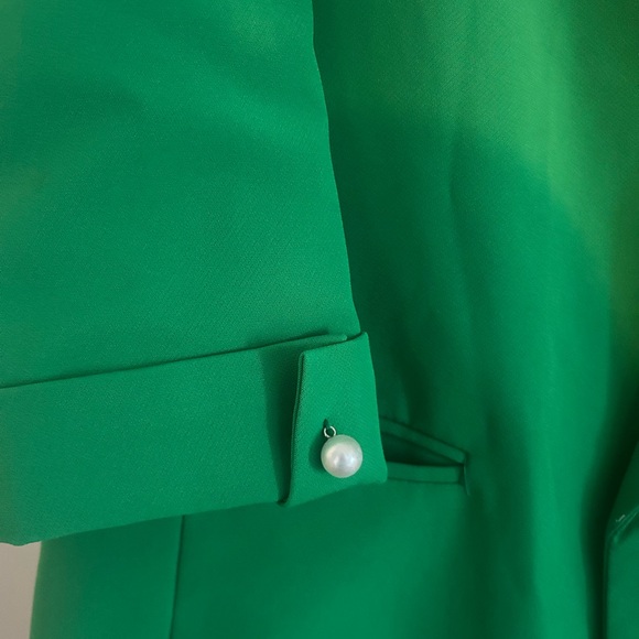 ZARA Green Single-Breasted Blazer - Picture 2 of 4